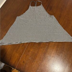 Hollister Striped Black and White Tank Top